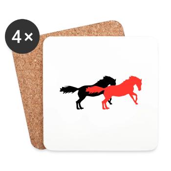 horses - Untersetzer (4er-Set) - Weiß - Vorne