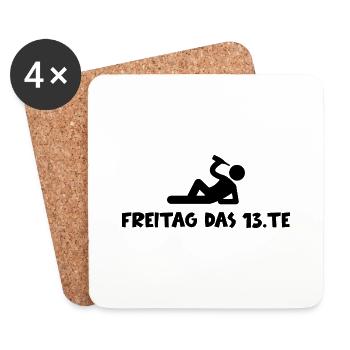 Lustiger Spruch Witzig Humor Geschenkidee - Untersetzer (4er-Set) - Weiß - Vorne
