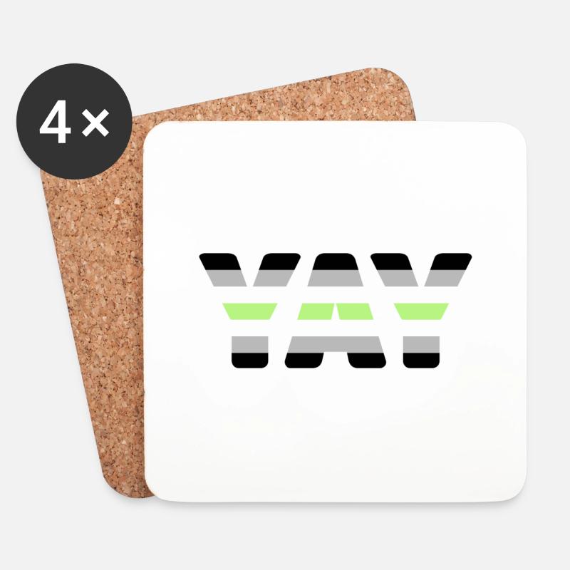 YAY Agender - Untersetzer (4er-Set) - Weiß