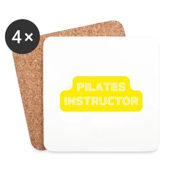 Pilates-Instruktorin Lehrerin - Untersetzer (4er-Set) - Weiß - Vorne