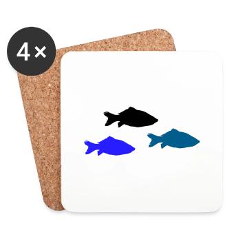 fische - Untersetzer (4er-Set) - Weiß - Vorne