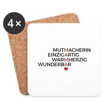Mama Muttertag Mutter - Untersetzer (4er-Set) - Weiß - Vorne