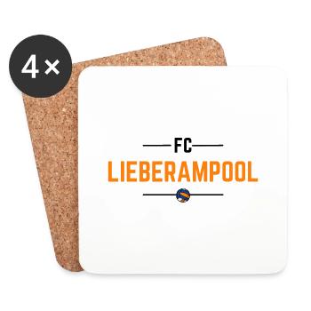 FC Lieberampool - Untersetzer (4er-Set) - Weiß - Vorne
