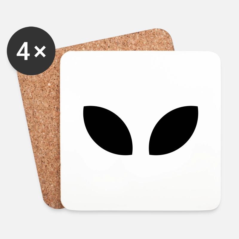 Außerirdische Augen, sie sind da - Untersetzer (4er-Set) - Weiß