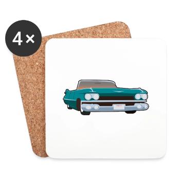 Cadilac Hellblau - Untersetzer (4er-Set) - Weiß - Vorne