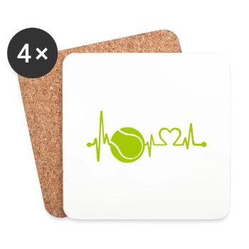 Tennis Love - Coasters (set of 4) - white - Front