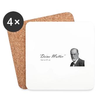"Deine Mutter" Sigmund freund - Untersetzer (4er-Set) - Weiß - Vorne