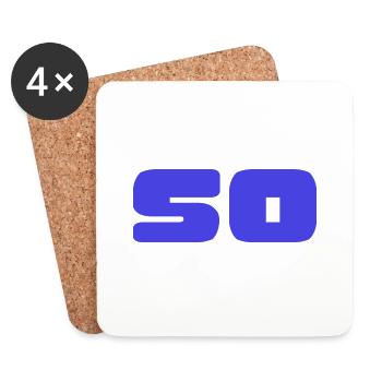 50. 50 ANS. 50e ANNIVERSAIRE. ANNIVERSAIRE 50 ANS. - Dessous de verre (lot de 4) - blanc - Devant