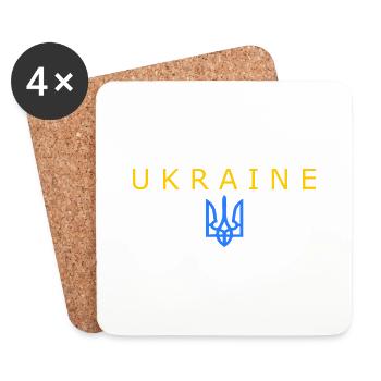 Ukraine - Coasters (set of 4) - white - Front