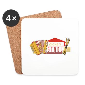 Zickenstadl - Untersetzer (4er-Set) - Weiß - Vorne