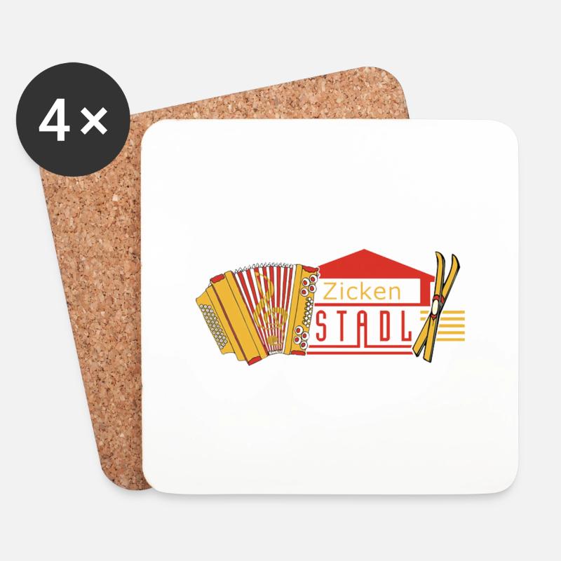 Zickenstadl - Untersetzer (4er-Set) - Weiß