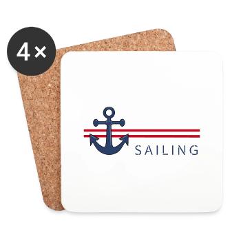 sailing - Untersetzer (4er-Set) - Weiß - Vorne