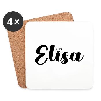 TEST ELISA - Dessous de verre (lot de 4) - blanc - Devant
