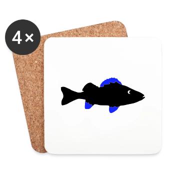 barsch fisch - Untersetzer (4er-Set) - Weiß - Vorne