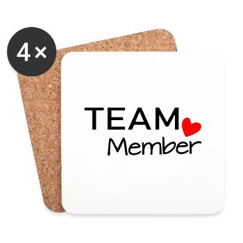 Team Member - Coasters (set of 4) - white - Front