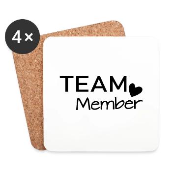 Team Member - Coasters (set of 4) - white - Front