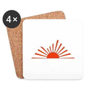 Sunrise Logo - Dessous de verre (lot de 4) - blanc - Devant