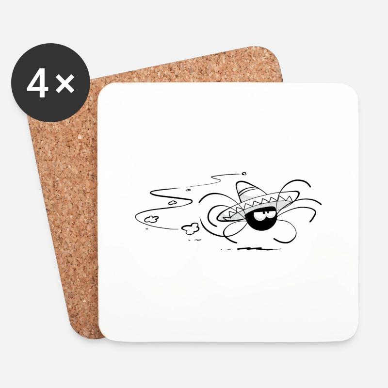 Beth die Spinne - Spider Gonzales - Untersetzer (4er-Set) - Weiß