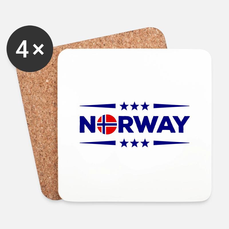 norway - Untersetzer (4er-Set) - Weiß