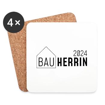 Bauherrin 2024 - Untersetzer (4er-Set) - Weiß - Vorne