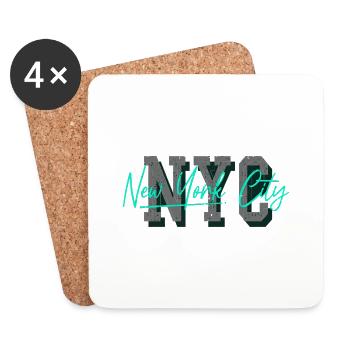 New York USA America Travel Tourist Patriot - Coasters (set of 4) - white - Front