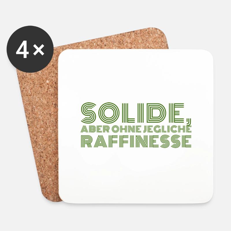 Solide aber ohne jegliche Raffinesse - Untersetzer (4er-Set) - Weiß