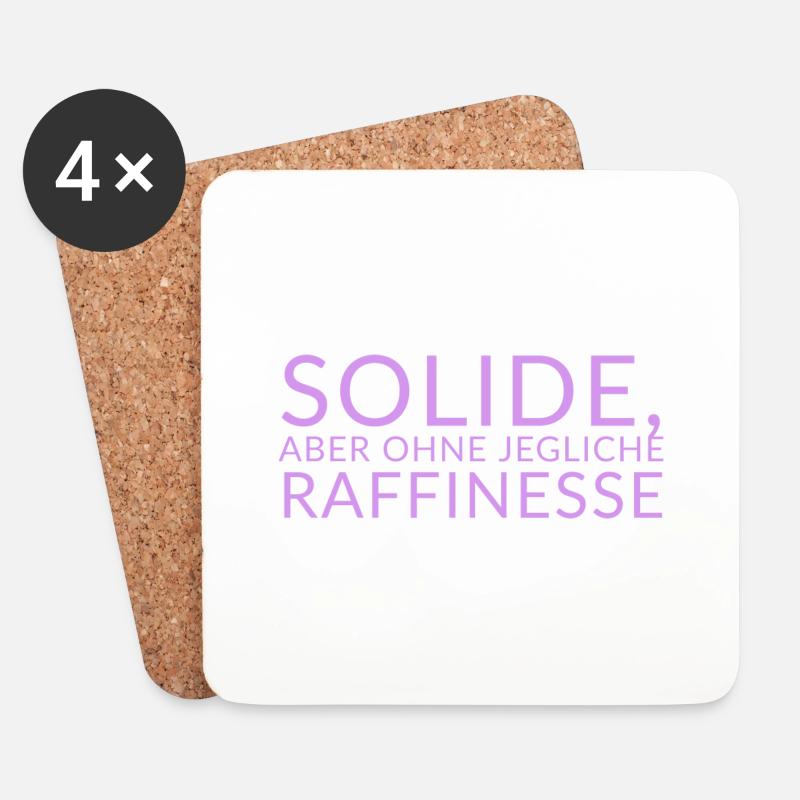 Solide aber ohne jegliche Raffinesse - Untersetzer (4er-Set) - Weiß