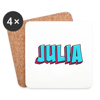 Name Image: Julia - Coasters (set of 4) - white - Front