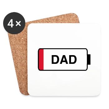 Dad - Coasters (set of 4) - white - Front