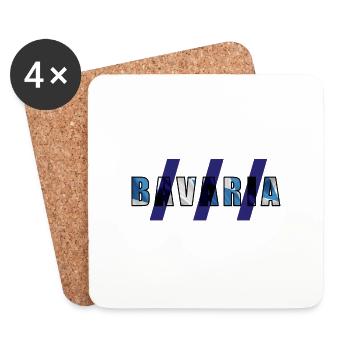 Bavière _ 04 - Dessous de verre (lot de 4) - blanc - Devant