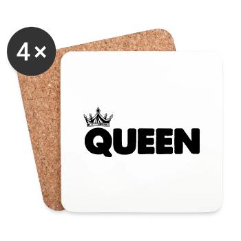 queen - Untersetzer (4er-Set) - Weiß - Vorne