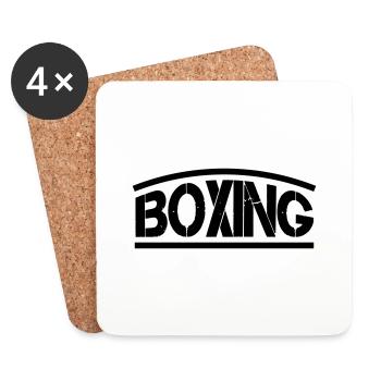 boxing boxen - Untersetzer (4er-Set) - Weiß - Vorne
