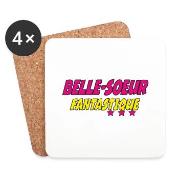 Belle Soeur FANTASTIQUE - Dessous de verre (lot de 4) - blanc - Devant