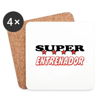 SUPER ENTRENADOR - Untersetzer (4er-Set) - Weiß - Vorne