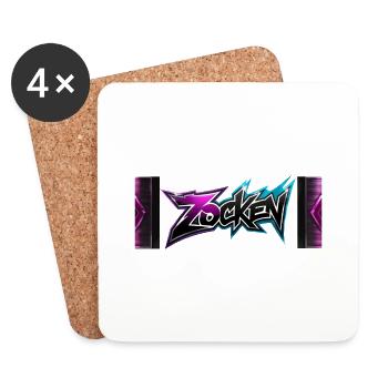zocken - Untersetzer (4er-Set) - Weiß - Vorne