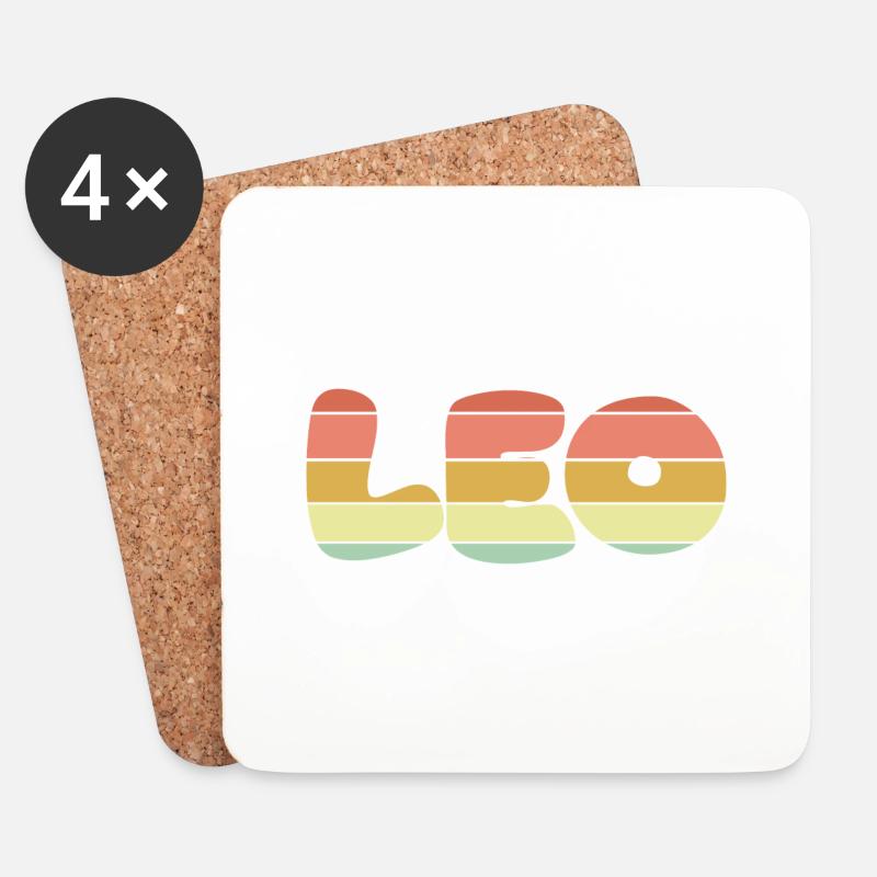Leo sunset texture - Coasters (set of 4) - white
