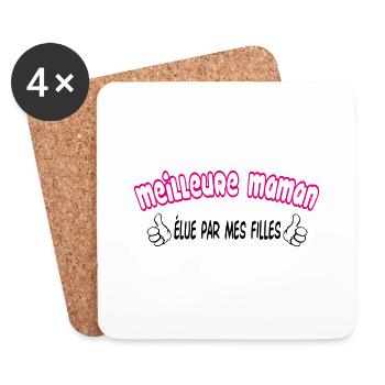 MEILLEURe maman - Dessous de verre (lot de 4) - blanc - Devant