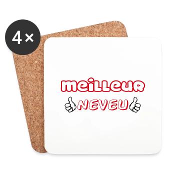 MEILLEUR NEVEU - Dessous de verre (lot de 4) - blanc - Devant