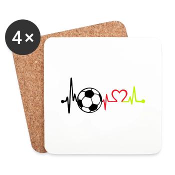fußball love beat germany - Untersetzer (4er-Set) - Weiß - Vorne