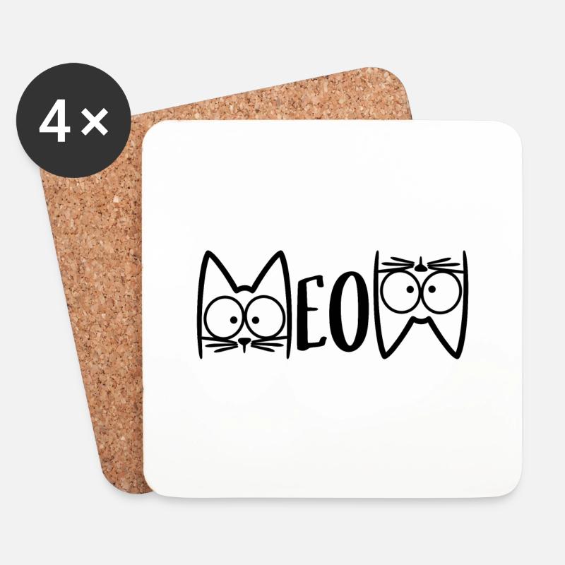 Miao - Sottobicchieri (set da 4 pezzi) - bianco