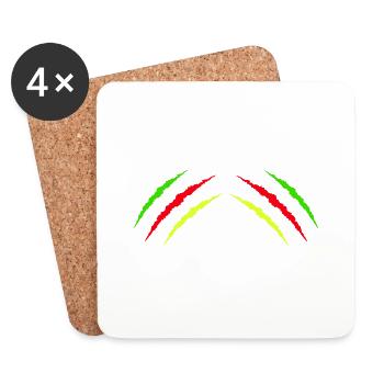 Claws Kurdistan 2 - Coasters (set of 4) - white - Front