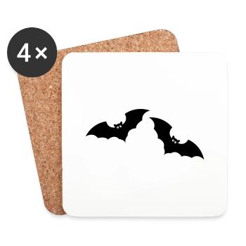 Chauve-souris 2 - Dessous de verre (lot de 4) - blanc - Devant