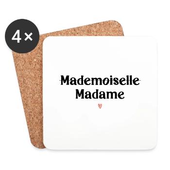 Mademoiselle Madame - Coasters (set of 4) - white - Front