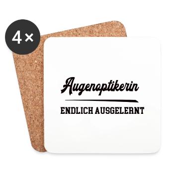 Augenoptikerin Ausbildung Bestanden Azubi Optiker - Untersetzer (4er-Set) - Weiß - Vorne