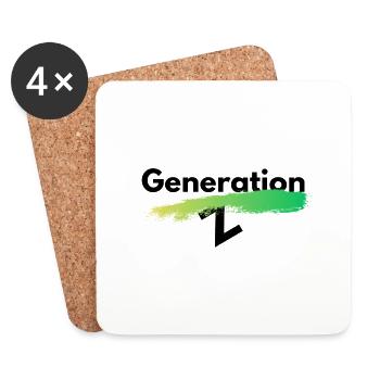 Generation Z - Untersetzer (4er-Set) - Weiß - Vorne