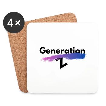 Generation Z - Untersetzer (4er-Set) - Weiß - Vorne