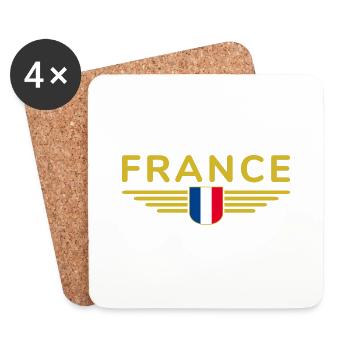 Ich liebe Frankreich Eleganz Stil Design Outfits - Untersetzer (4er-Set) - Weiß - Vorne