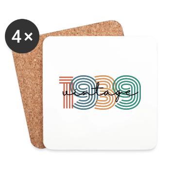 1939 Vintage Retro - Coasters (set of 4) - white - Front