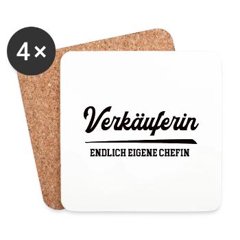 Verkäuferin Chefin Selbstständigkeit Firma Gründen - Untersetzer (4er-Set) - Weiß - Vorne
