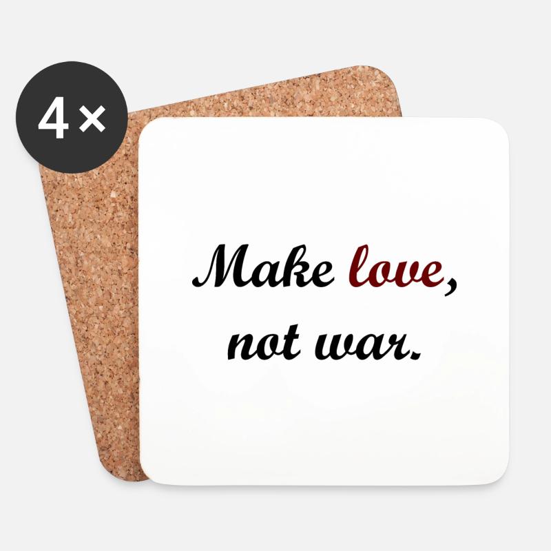 love not war - Untersetzer (4er-Set) - Weiß